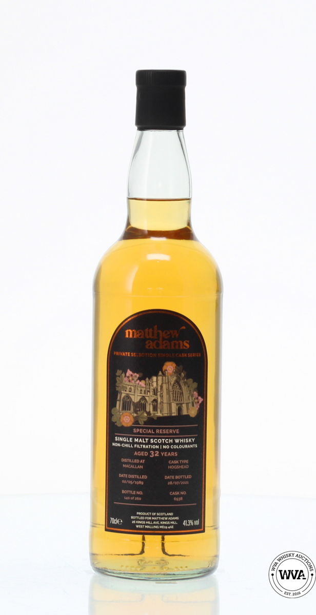 MACALLAN 1989 32 YEAR OLD #6938 MATTHEW ADAMS SPECIAL RESERVE