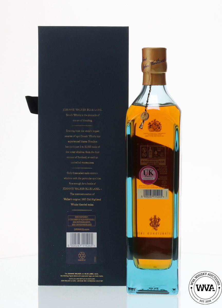 JOHNNIE WALKER BLUE LABEL (TOP INTERNAL BOTTLE HOLDER IS BROKEN)