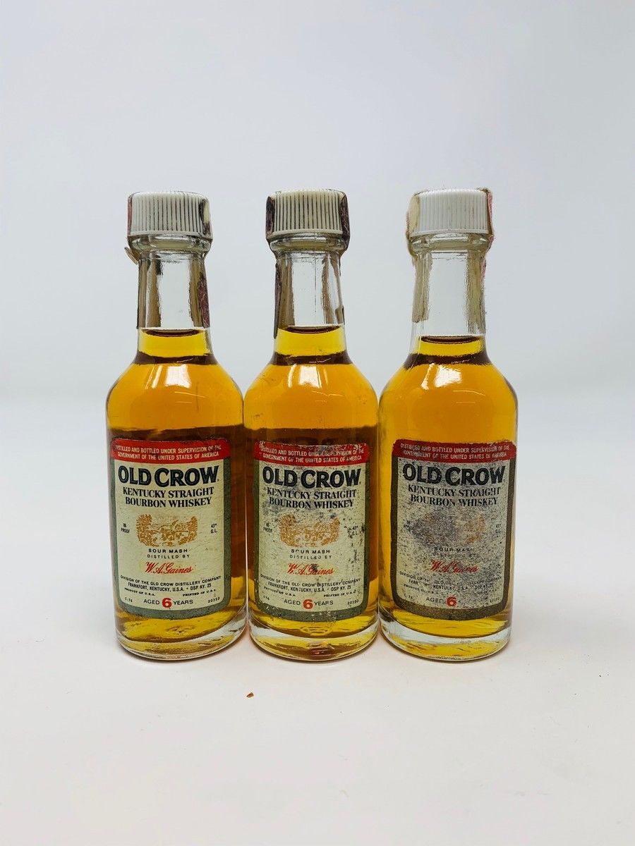 3 X OLD CROW MINIATURES 1960'S