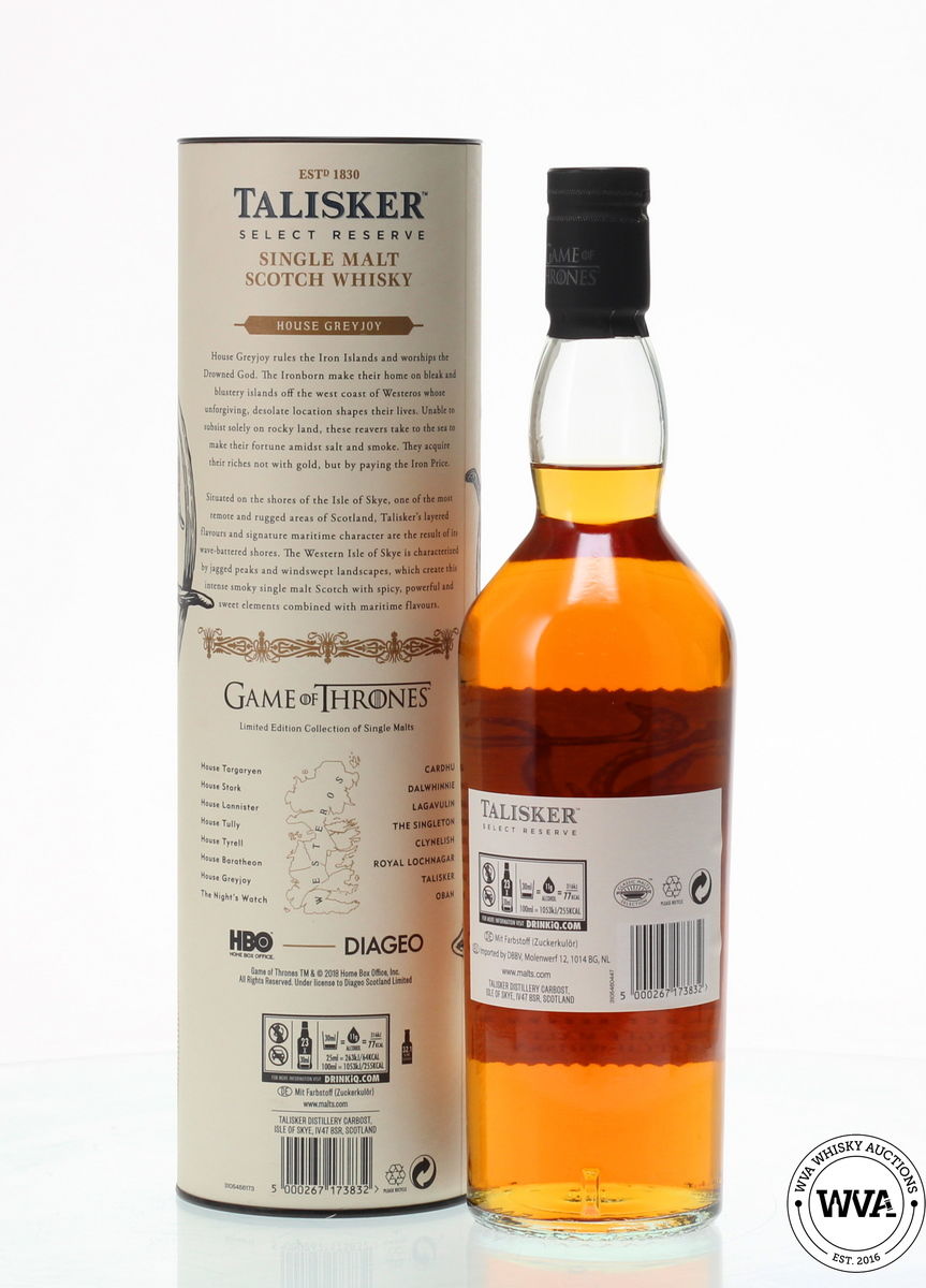 TALISKER GAME OF THRONES HOUSE GREYJOY