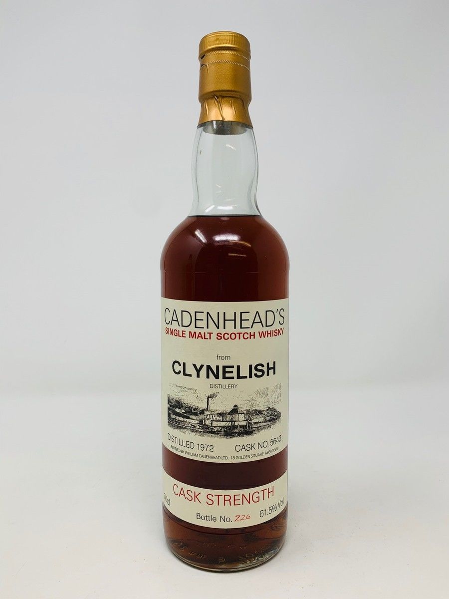 CLYNELISH 1972 CADENHEADS WHITE LABEL CASK STRENGTH #5643 
