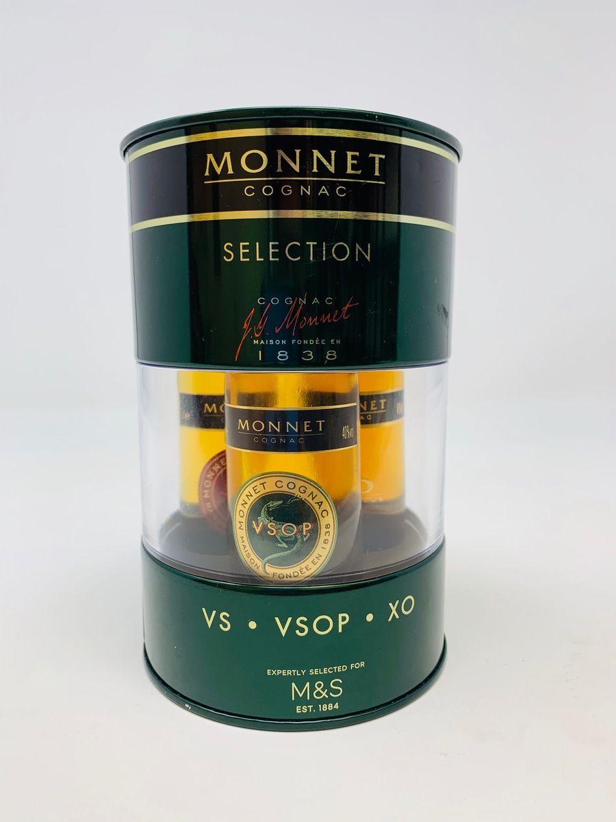 MONNET COGNAC MINIATURE SELECTION X 3 VS-VSOP-XO