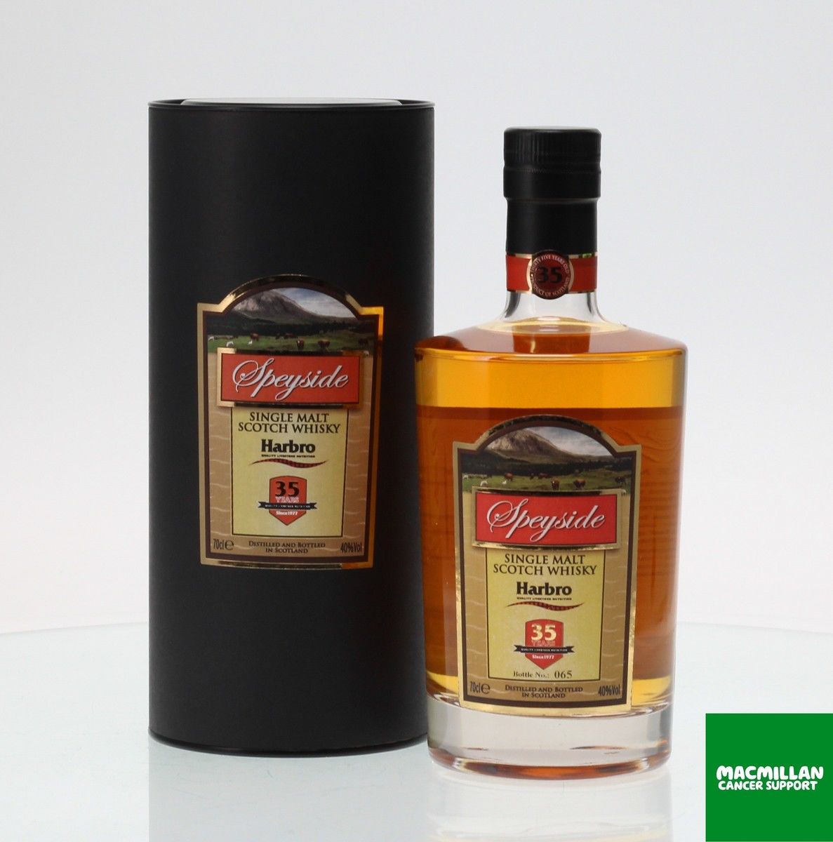 SPEYSIDE 35 YEAR OLD SINGLE MALT SCOTCH WHISKY - MCMILLAN CANCER CHARITY BOTTLE