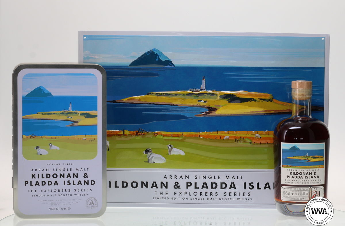 ARRAN 21 YEAR OLD KILDONAN & PLADDA ISLAND - THE EXPLORERS SERIES VOL 3  WITH METAL PLAQUE