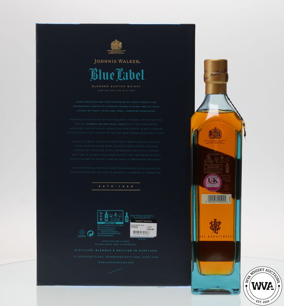 JOHNNIE WALKER BLUE LABEL LIMITED EDITION GIFT SET (NO GLASSES)