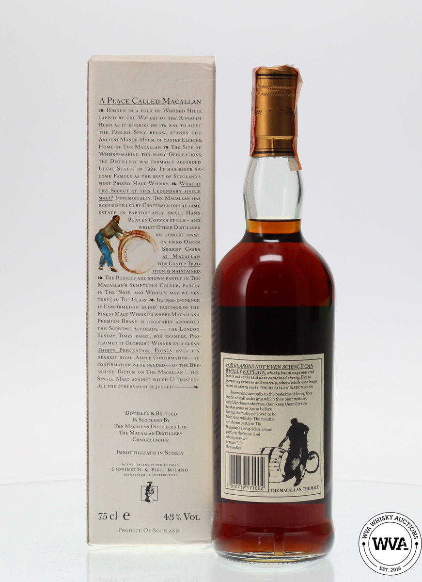 MACALLAN 1967 18 YEAR OLD - GIOVINETTI & FIGLI MILANO IMPORT