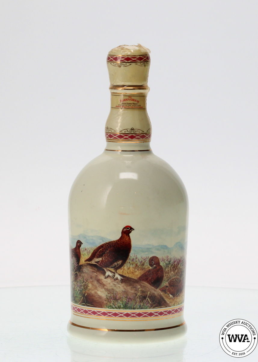 FAMOUS GROUSE 100 YEARS COMMEMORATIVE GOLD LEAF HIGHLAND DECANTER