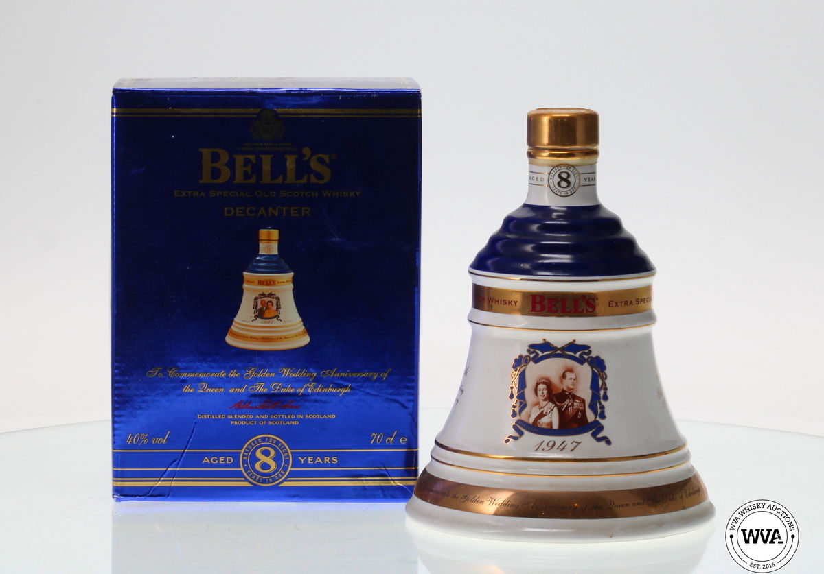 BELLS DECANTER 8 YEAR OLD - GOLDEN WEDDING ANNIVERSARY DECANTER