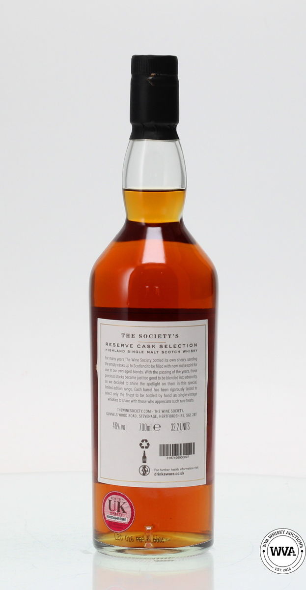 WINE SOCIETY 30 YEAR OLD 1989 RESERVE CASK SELECTION