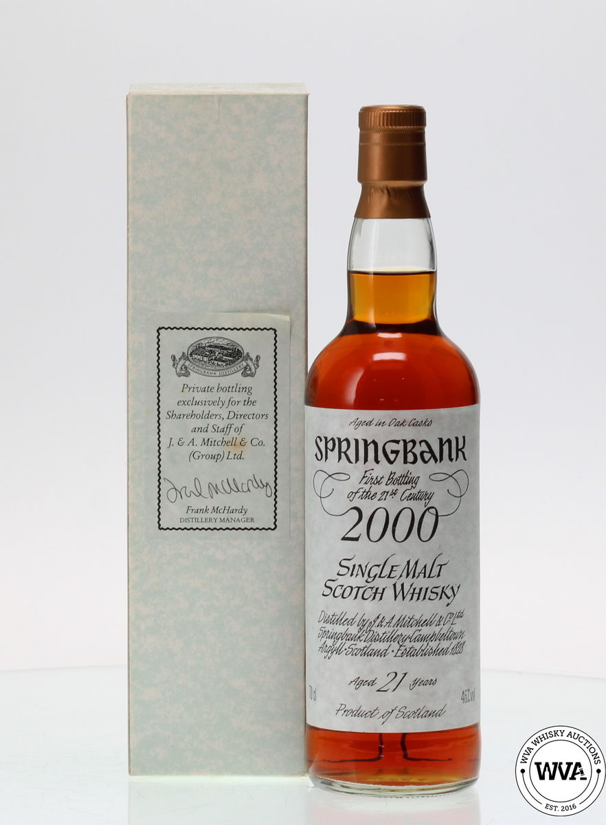 SPRINGBANK 2000 21 YEAR OLD - FIRST BOTTLE OF THE 21ST CENTURY