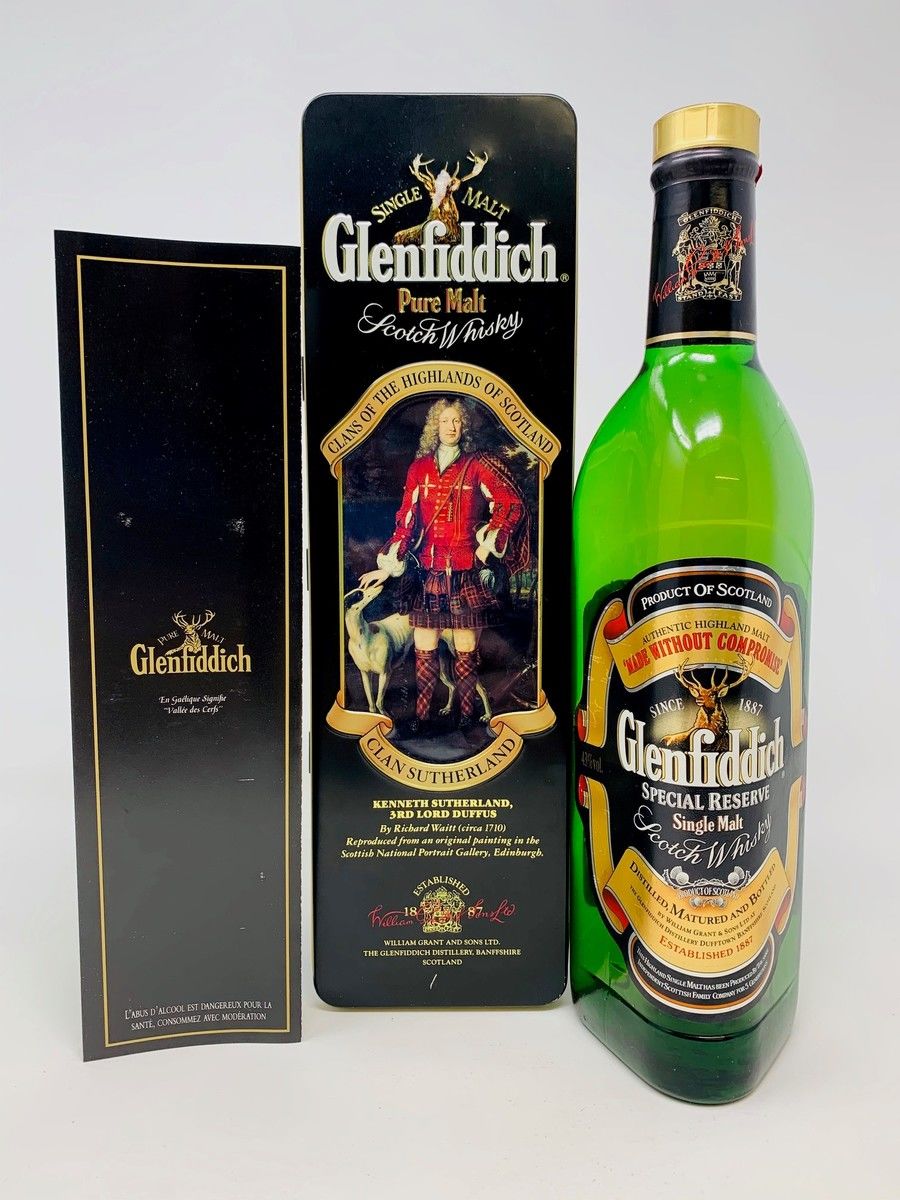 GLENFIDDICH PURE MALT CLAN SUTHERLAND TIN