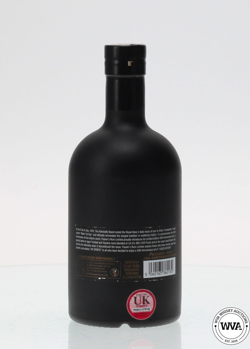 BRITISH NAVY PUSSERS RUM 50th ANNIVERSARY BLACK TOT DAY