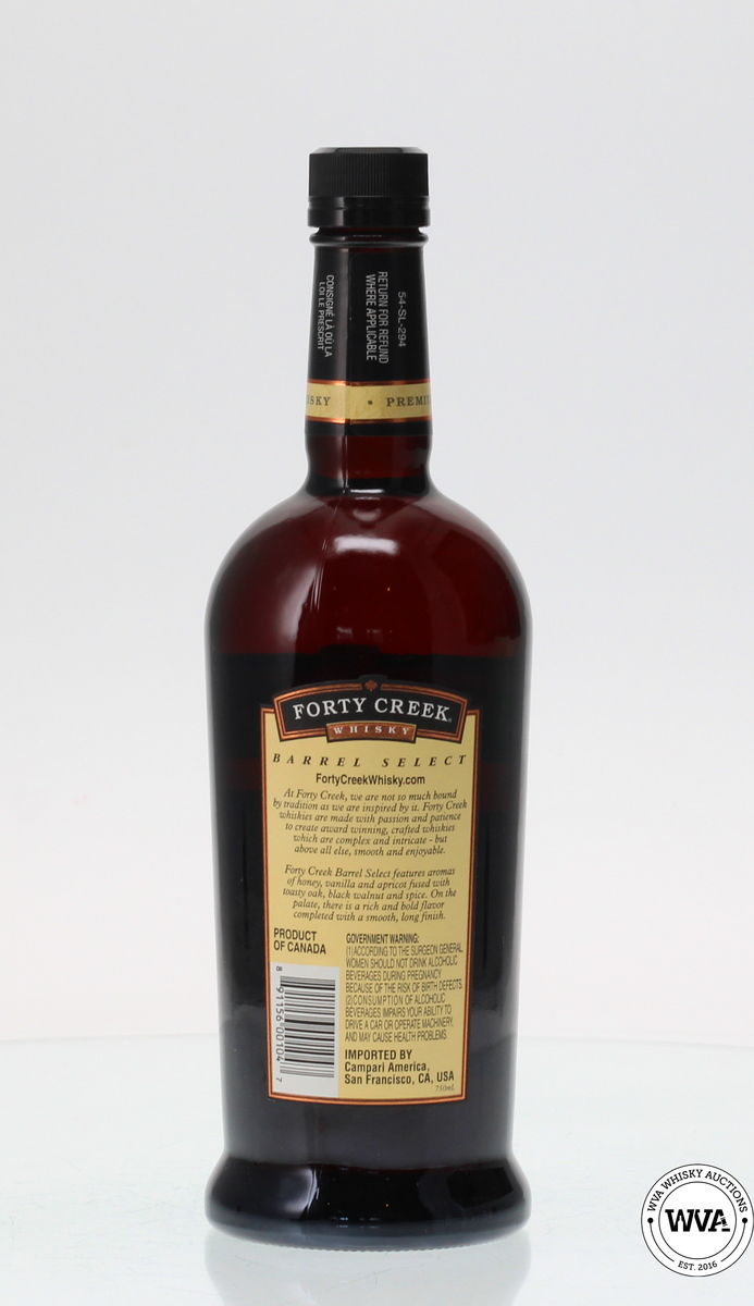 FORTY CREEK PREMIUM BARREL SELECT CANADIAN WHISKY