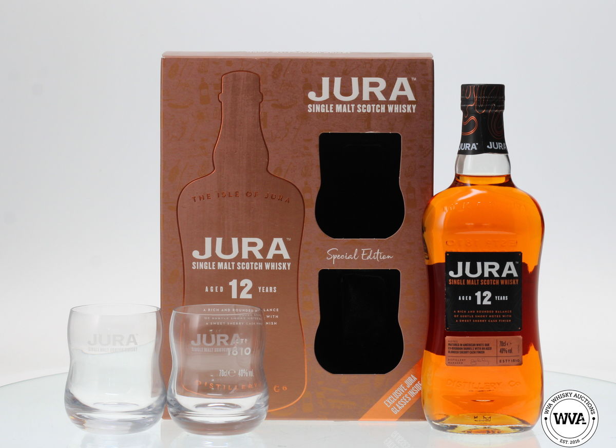 JURA 12 YEAR OLD & GLASSES