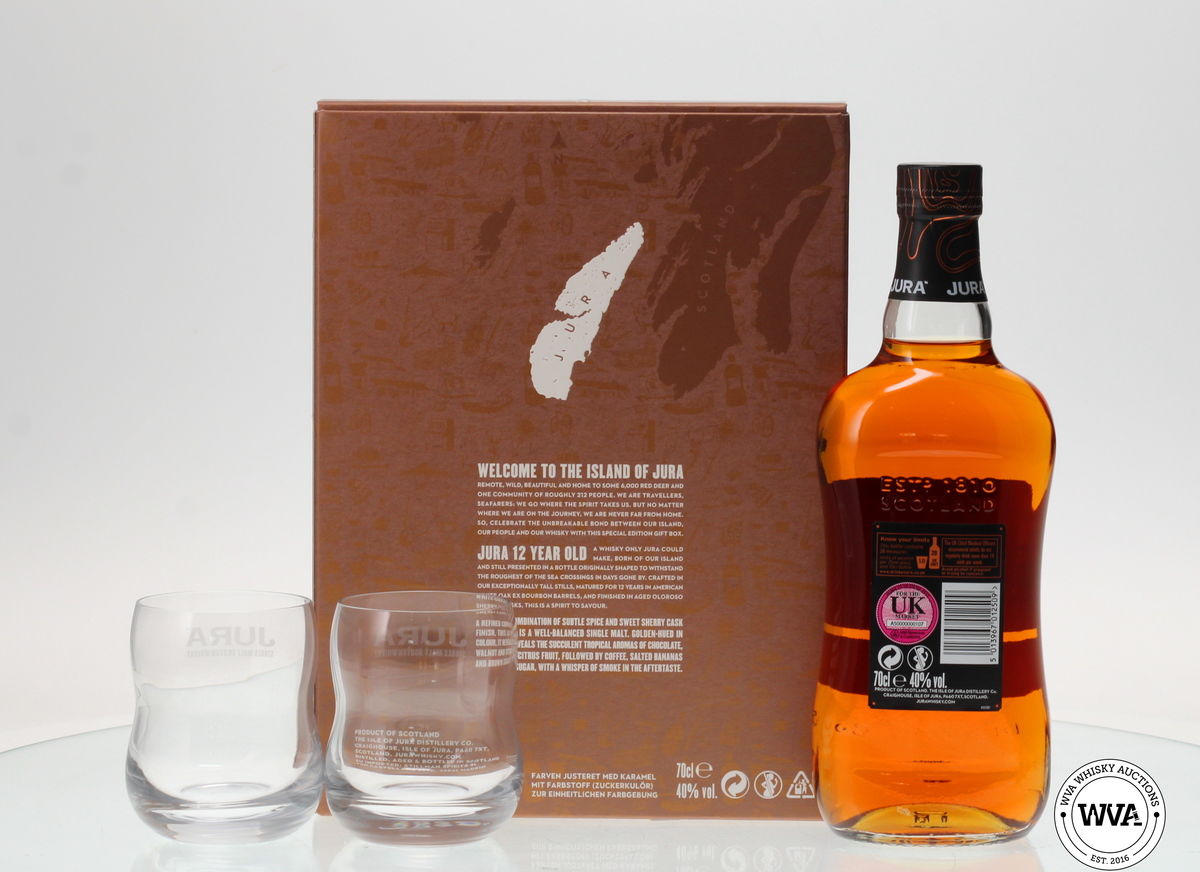 JURA 12 YEAR OLD & GLASSES