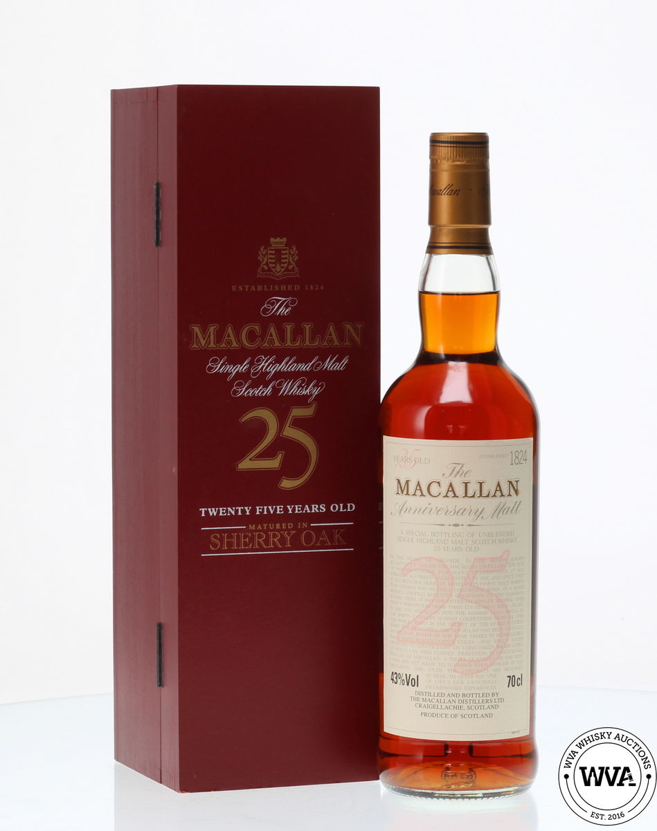MACALLAN 25 YEAR OLD ANNIVERSARY MALT EARLY 2000s