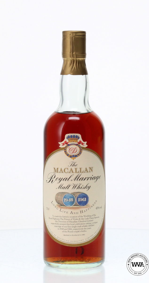MACALLAN 1948/1961 ROYAL MARRIAGE 1981 WITH NEWS PAPER CLIPPING