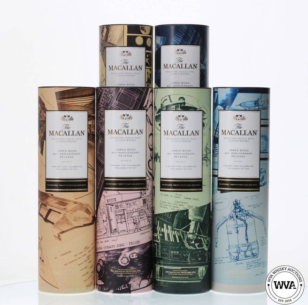 MACALLAN JAMES BOND 60TH ANNIVERSARY - DECADES I - VI