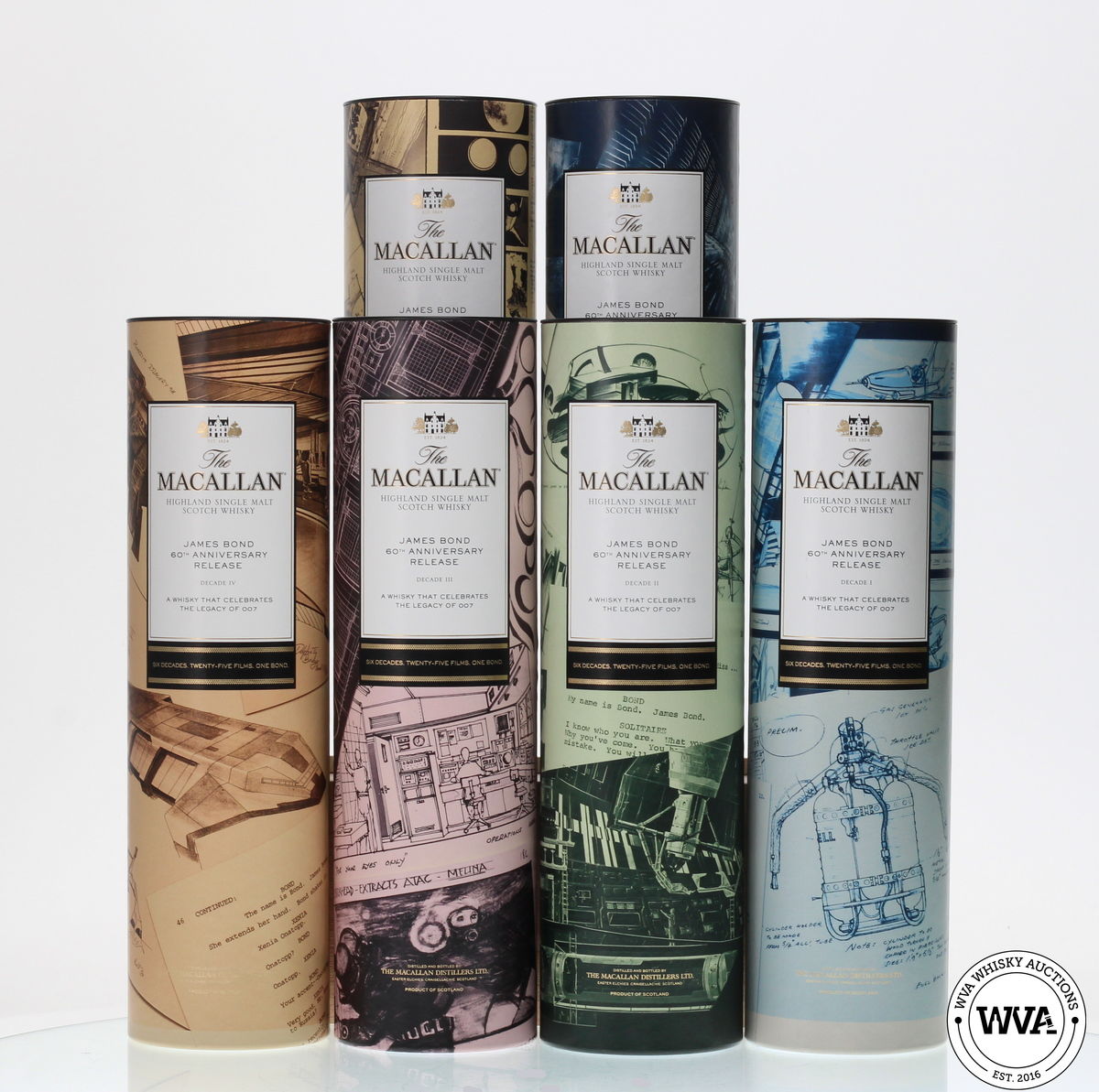 MACALLAN JAMES BOND 60TH ANNIVERSARY - DECADES I - VI