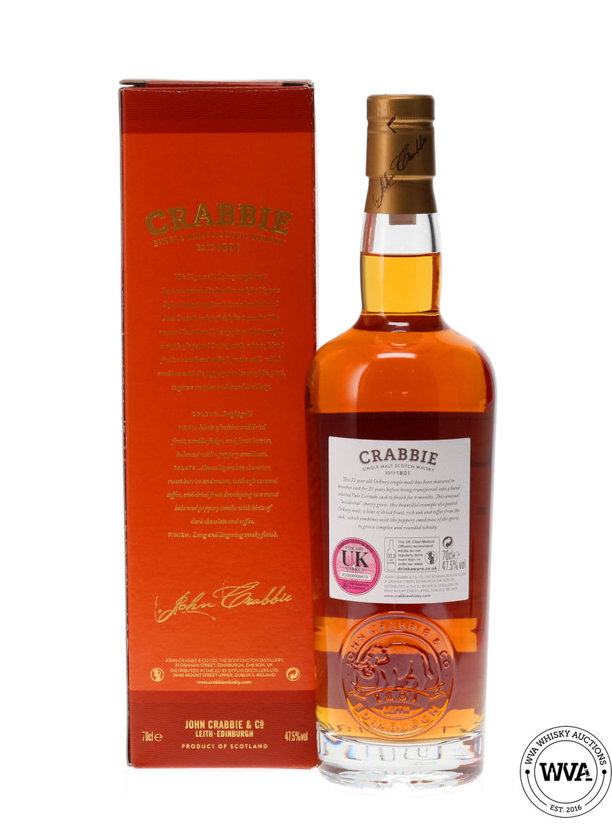 CRABBIE 22 YEAR OLD SINGLE CASK PALO CORTADO FINISH