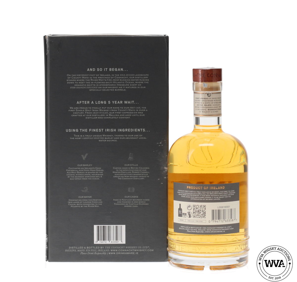 CONNACHT SINGLE MALT IRISH WHISKEY - FIRST CASK