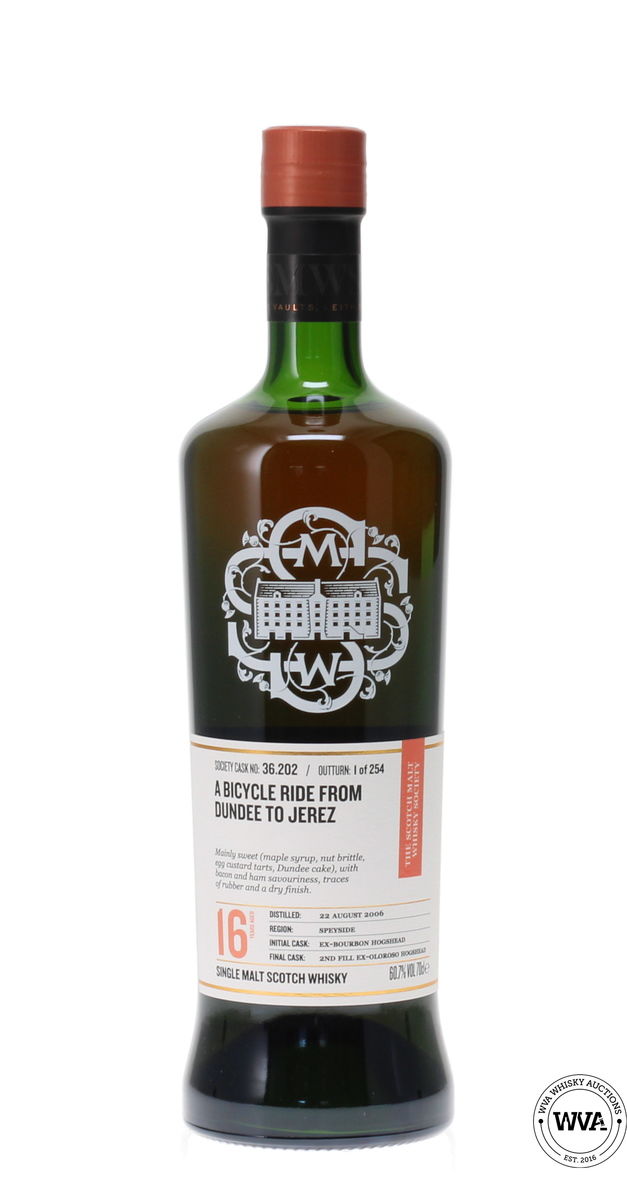 BENRINNES 16 YEAR OLD 2006 SMWS 36.202 - A BICYCLE RIDE FROM DUNDEE TO JEREZ