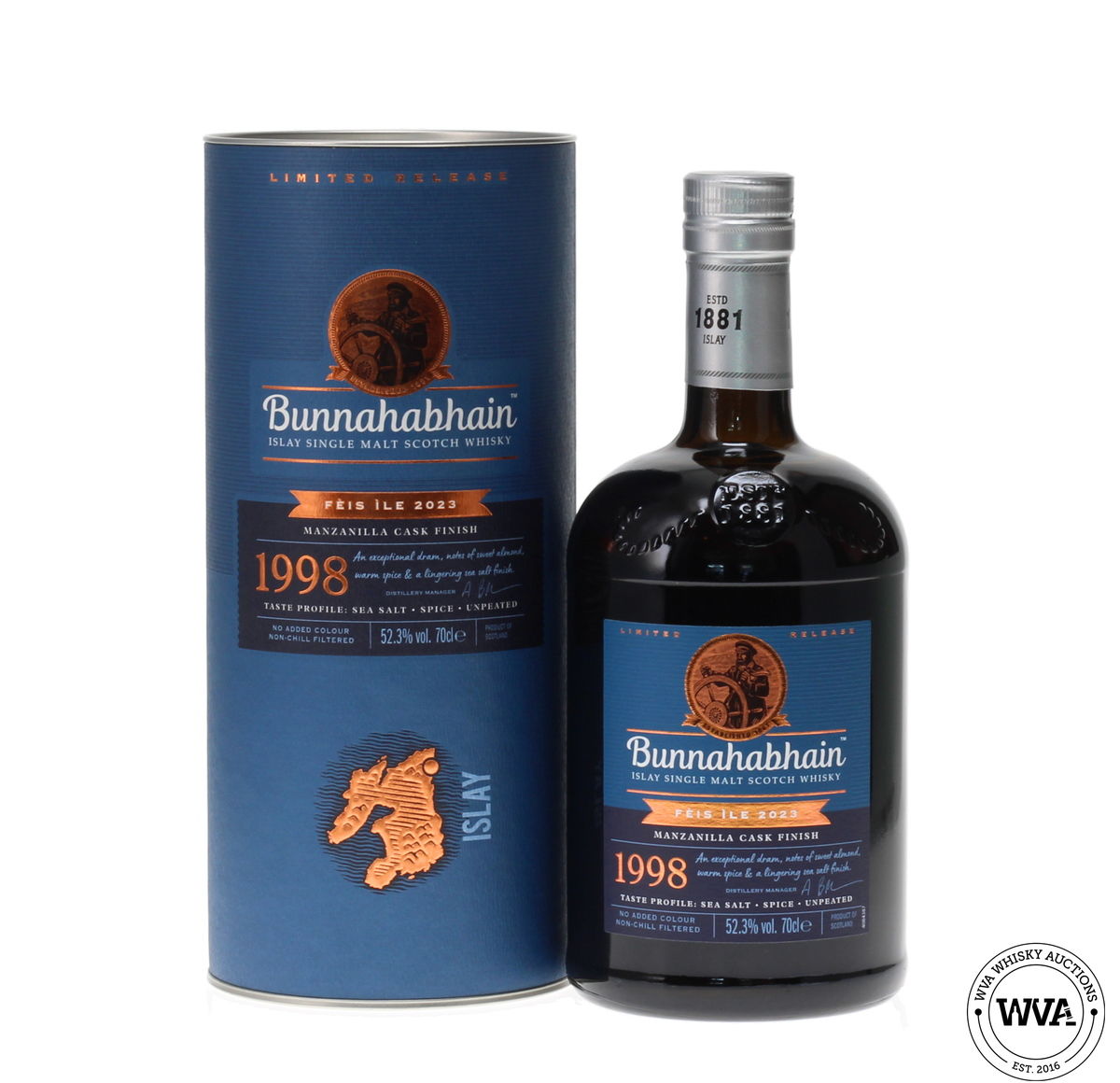 BUNNAHABHAIN 1998 FEIS ILE 2023 MANZANILLA CASK FINISH