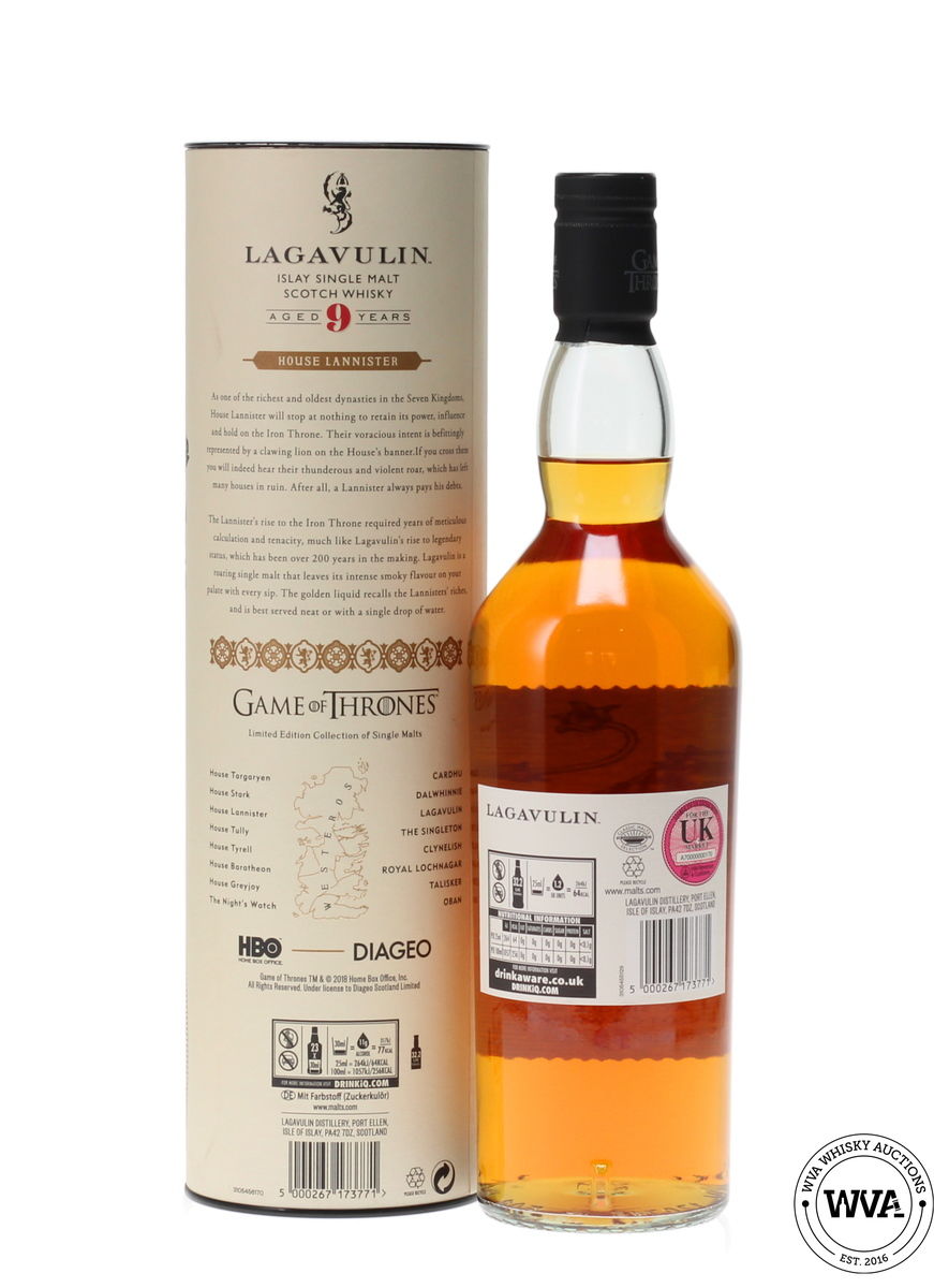 LAGAVULIN 9 YEAR OLD GAME OF THRONES HOUSE LANNISTER