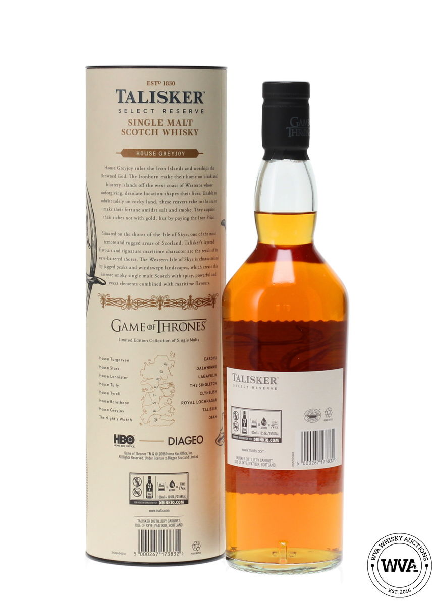 TALISKER GAME OF THRONES HOUSE GREYJOY