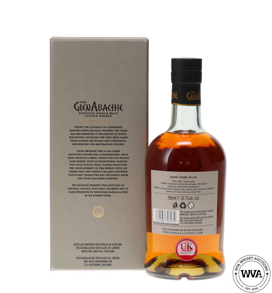 GLENALLACHIE 13 YEAR OLD 2008 SINGLE CASK #418