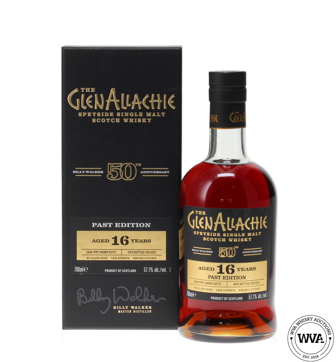 GLENALLACHIE 16 YEAR OLD PAST EDITION BILLY WALKER 50TH ANNIVERSARY 