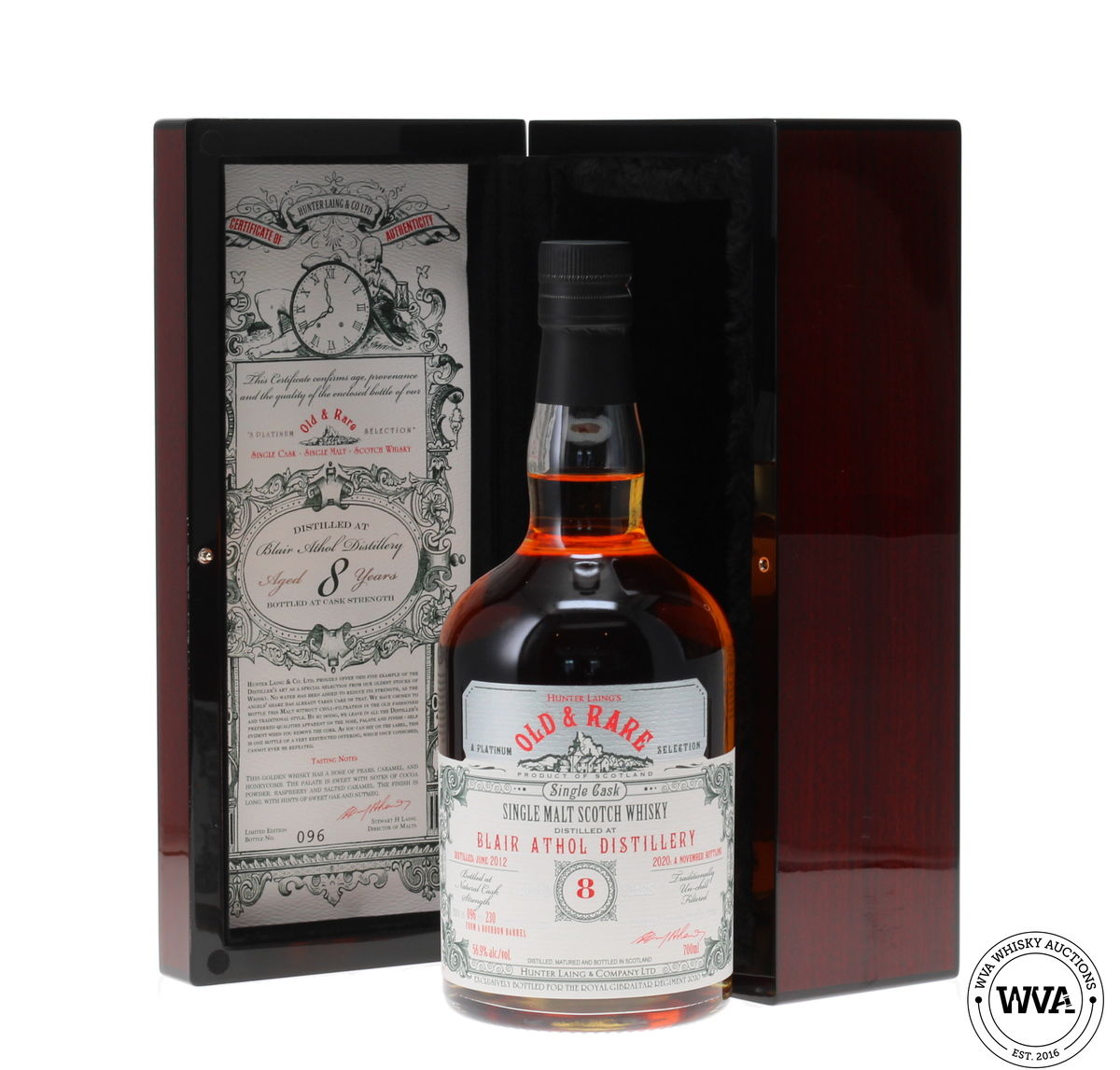 BLAIR ATHOL 8 YEAR OLD 2012 - OLD AND RARE - THE ROYAL GIBRALTAR REGIMENT  2020