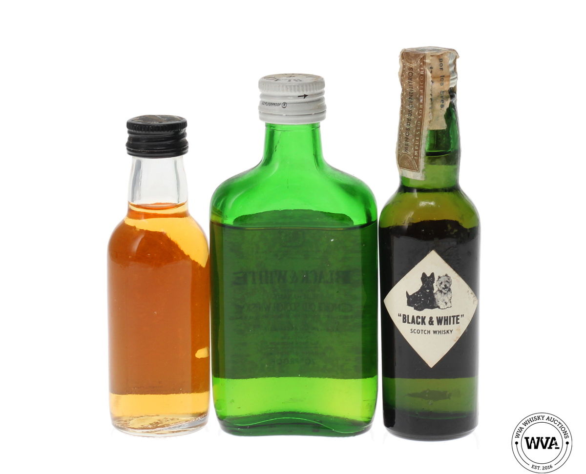 BLACK & WHITE WHISKY MINIATURES 