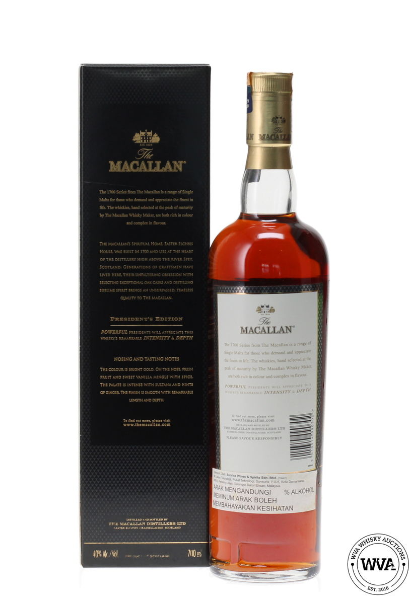 MACALLAN PRESIDENTS EDITION IMPORT