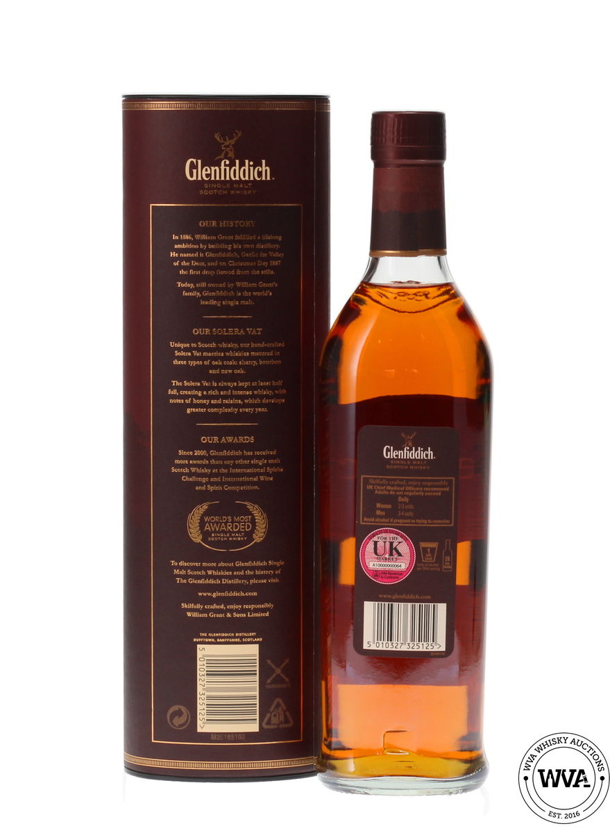 GLENFIDDICH 15 YEAR OLD THE SOLERA VAT