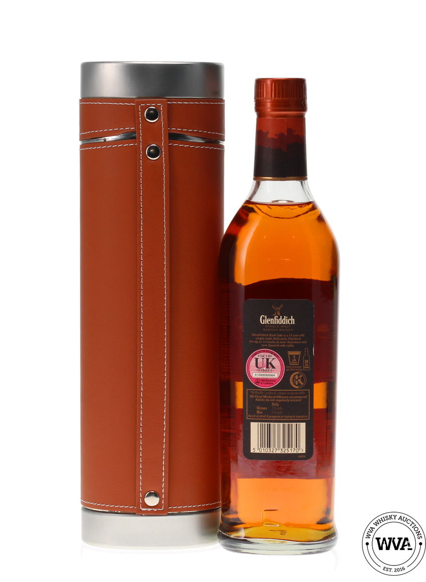 GLENFIDDICH 14 YEAR OLD RICH OAK (LEATHER CASE)