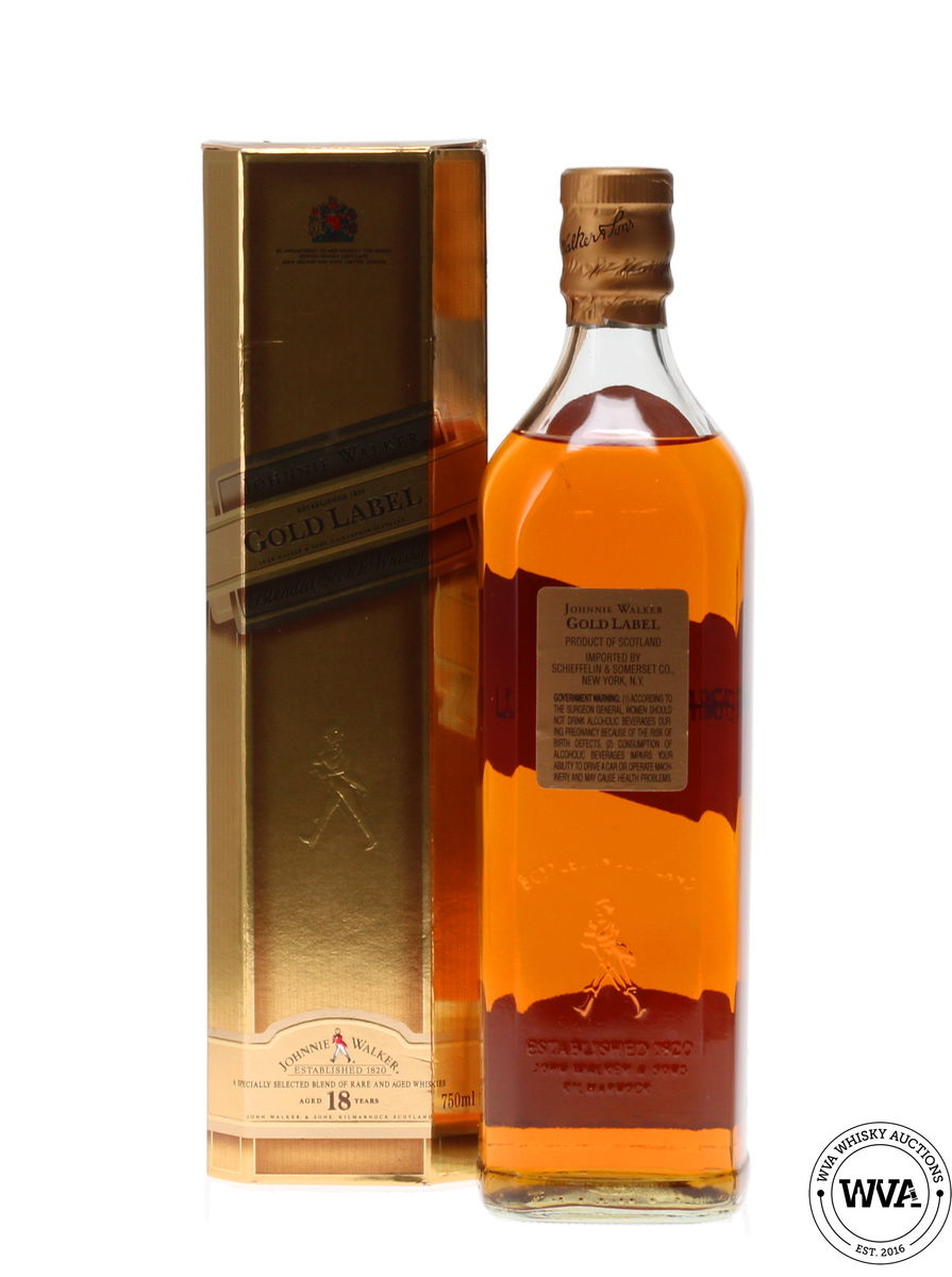 JOHNNIE WALKER GOLD LABEL 18 YEAR OLD IMPORT