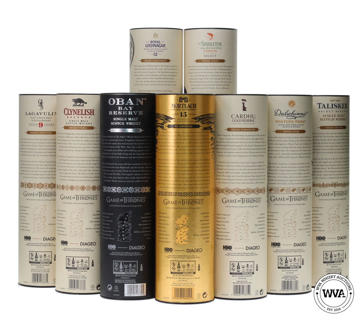 GAME OF THRONES SET (10 X 70CL) 