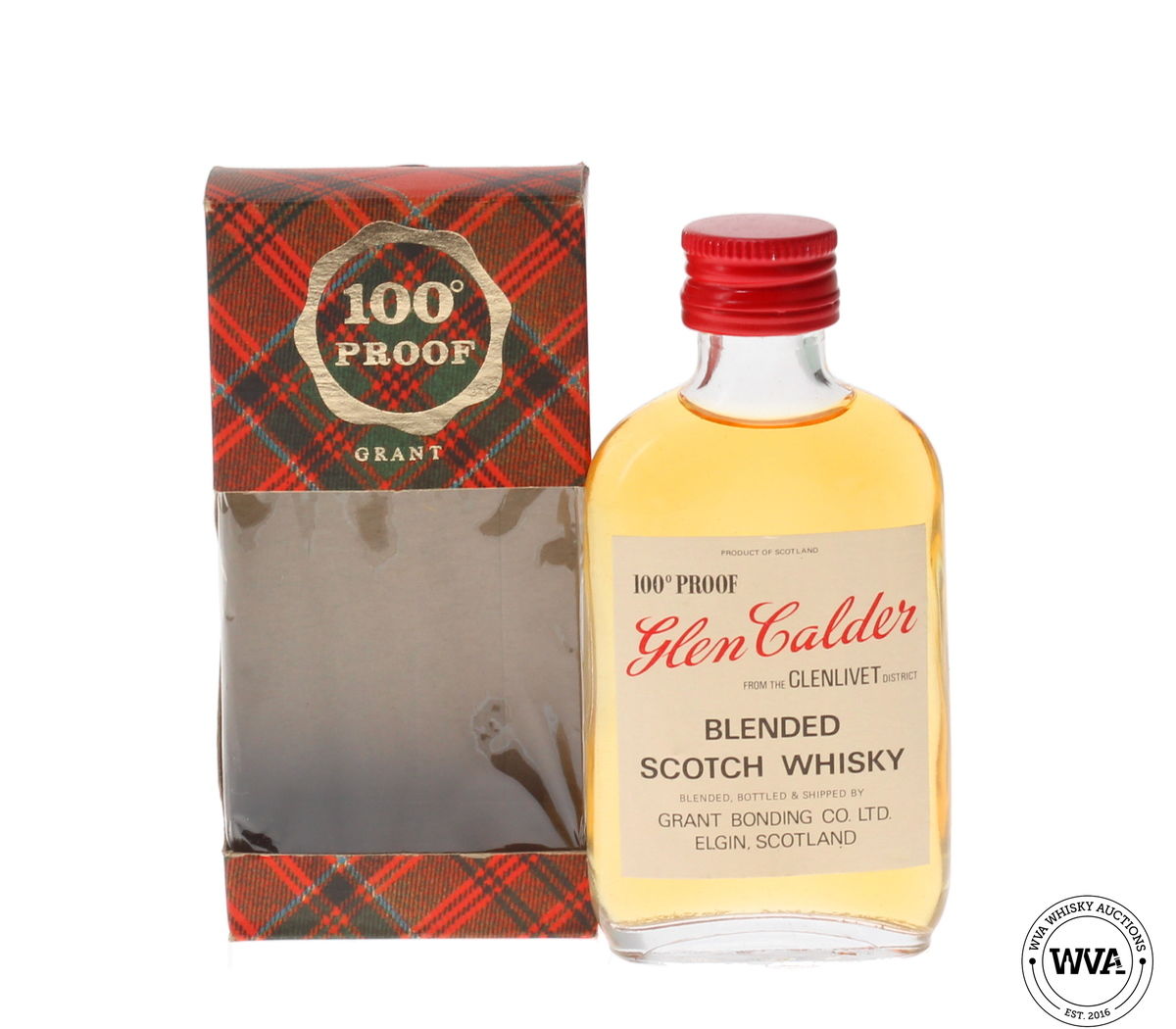 GLEN CALDER 100 PROOF MINIATURE