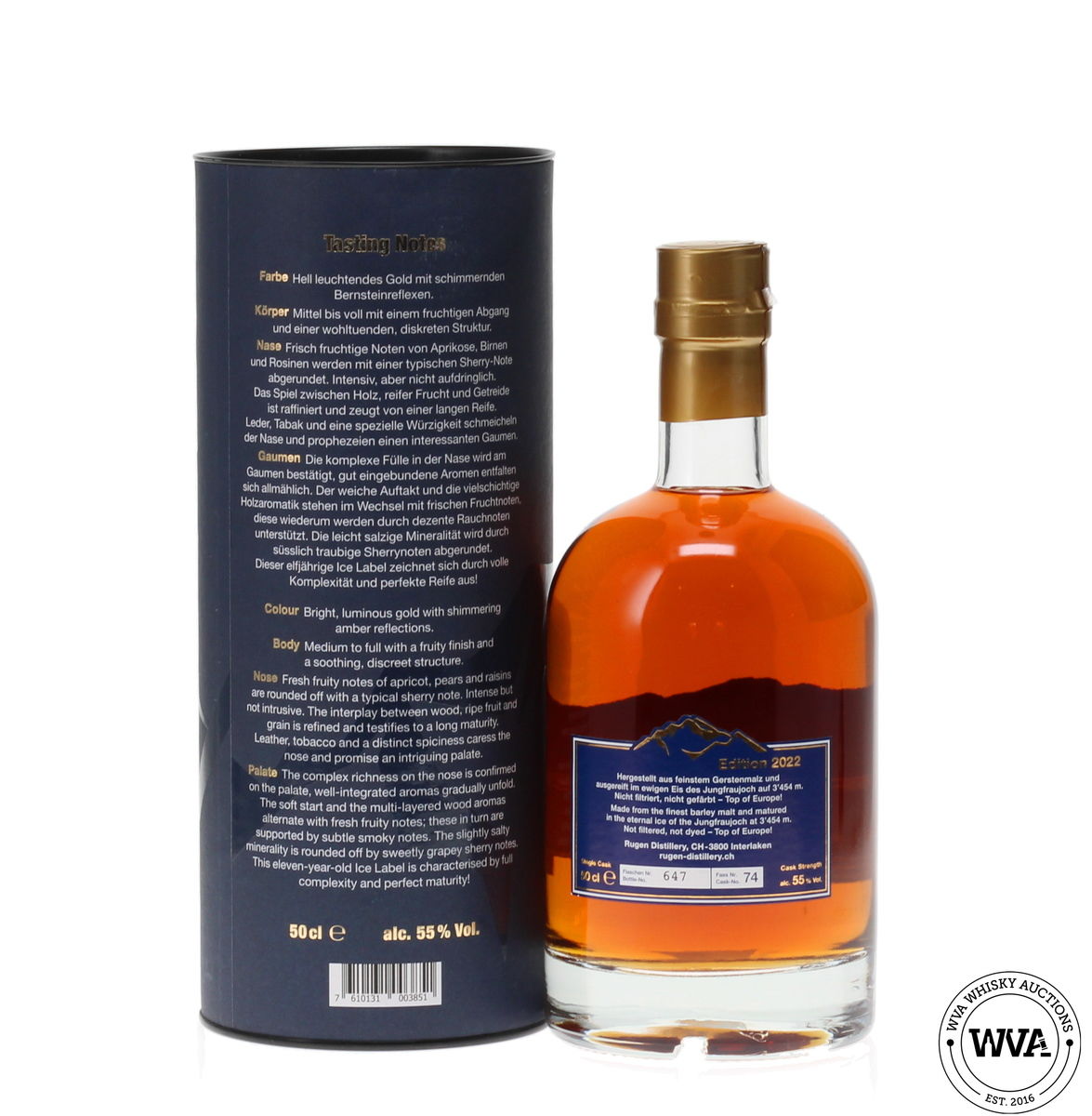 SWISS MOUNTAIN 11 YEAR OLD ICE LABEL 2022 EDITION