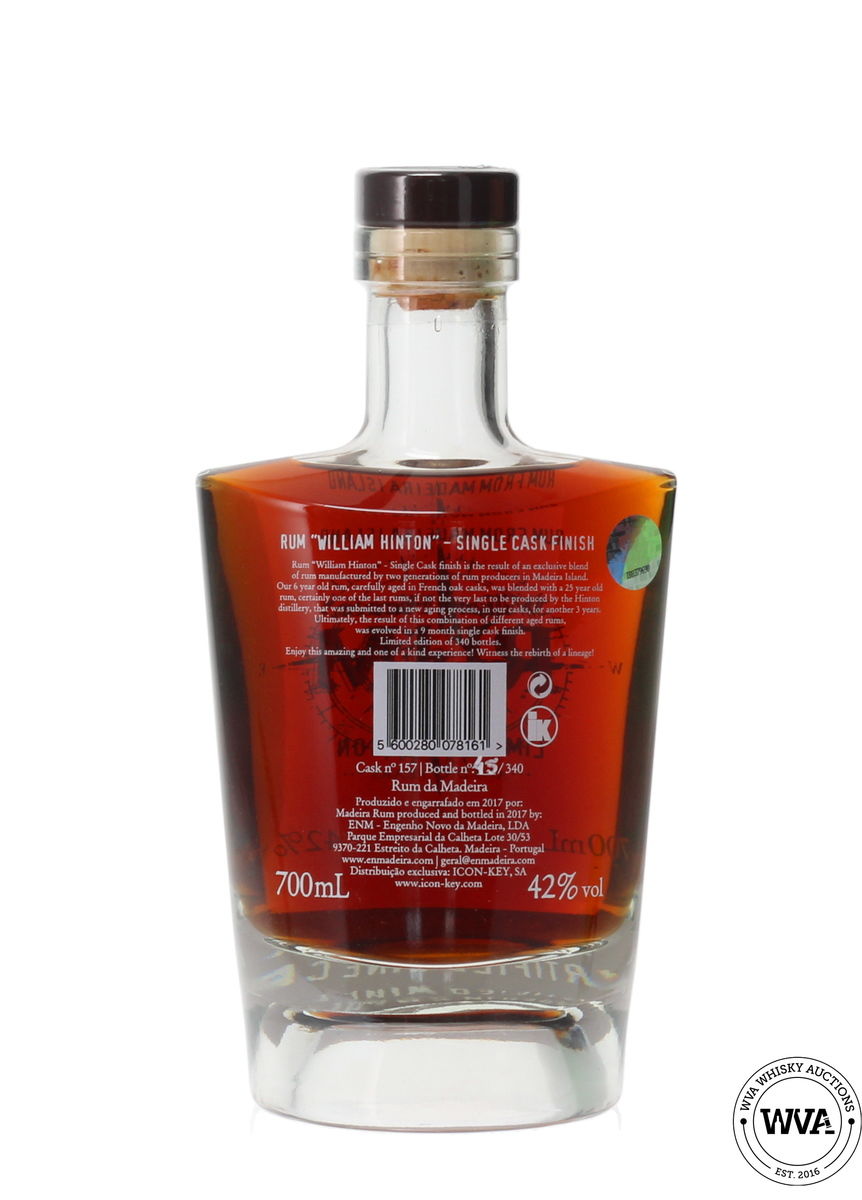 WILLIAM HINTON 6 YEAR OLD MADEIRA ISLAND RUM