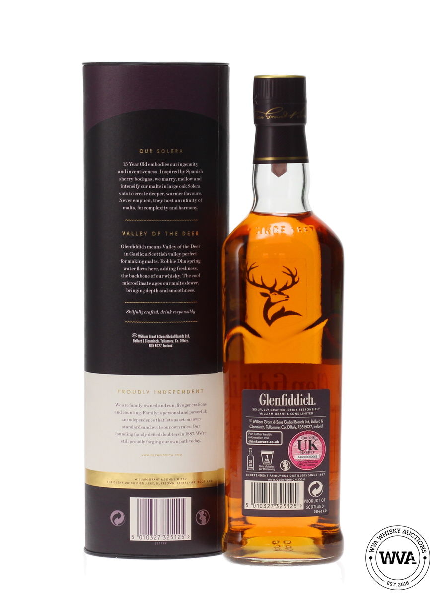 GLENFIDDICH 15 YEAR OLD OUR SOLERA RESERVE
