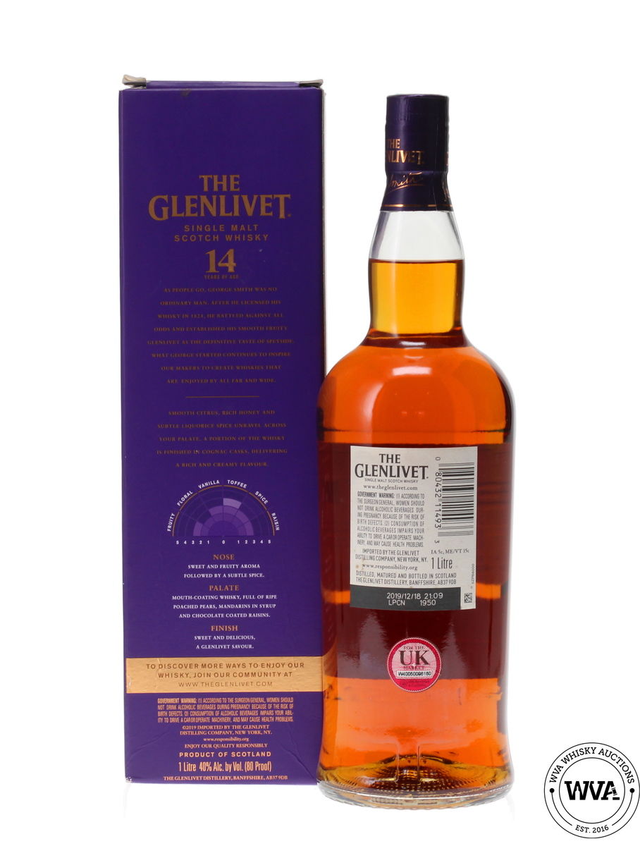 GLENLIVET 14 YEAR OLD - COGNAC CASK SELECTION (US EXCLUSIVE)