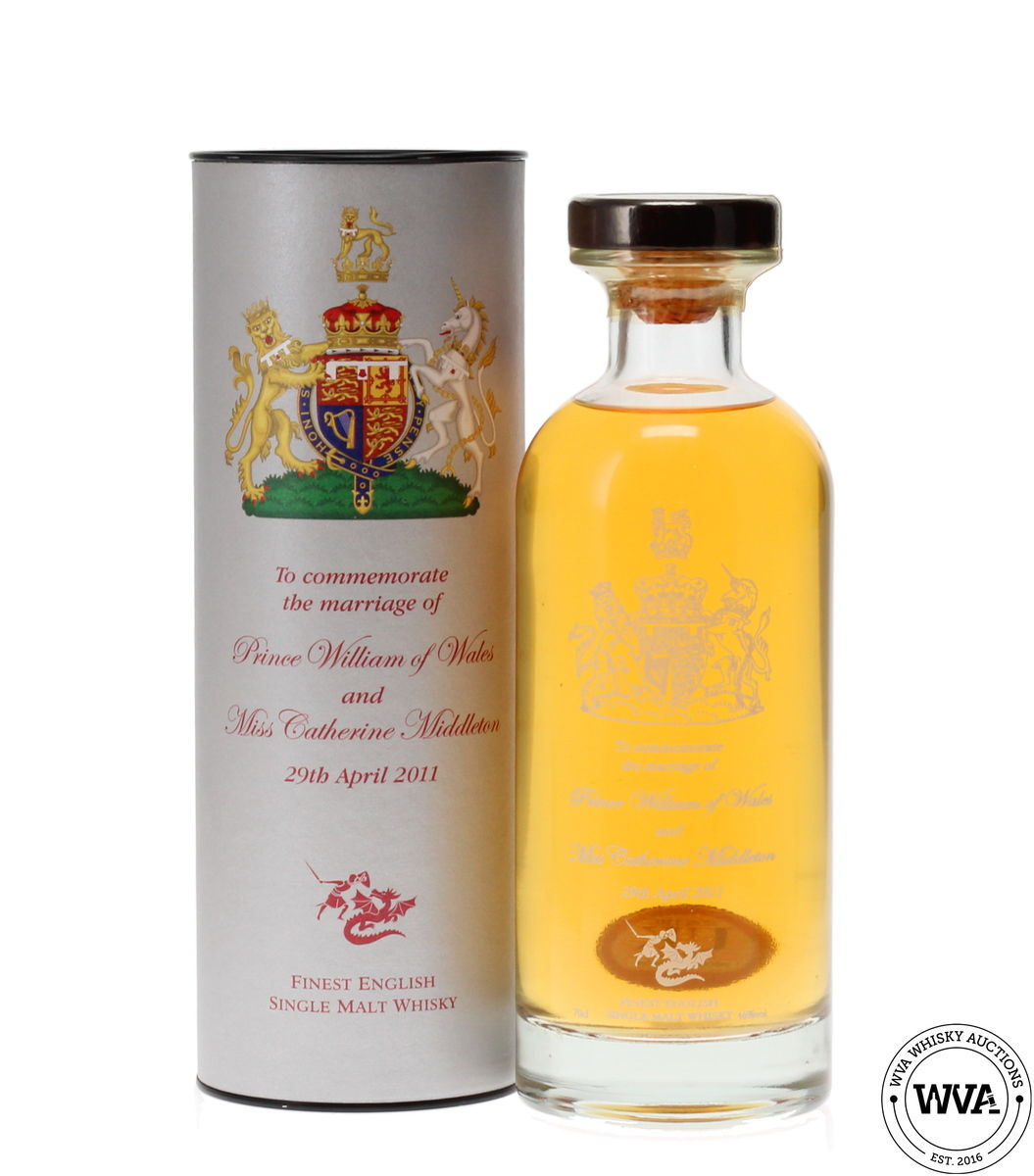 ENGLISH WHISKY CO - PRINCE WILLIAM AND KATE MIDDLETON COMMEMORATIVE BOTTLE