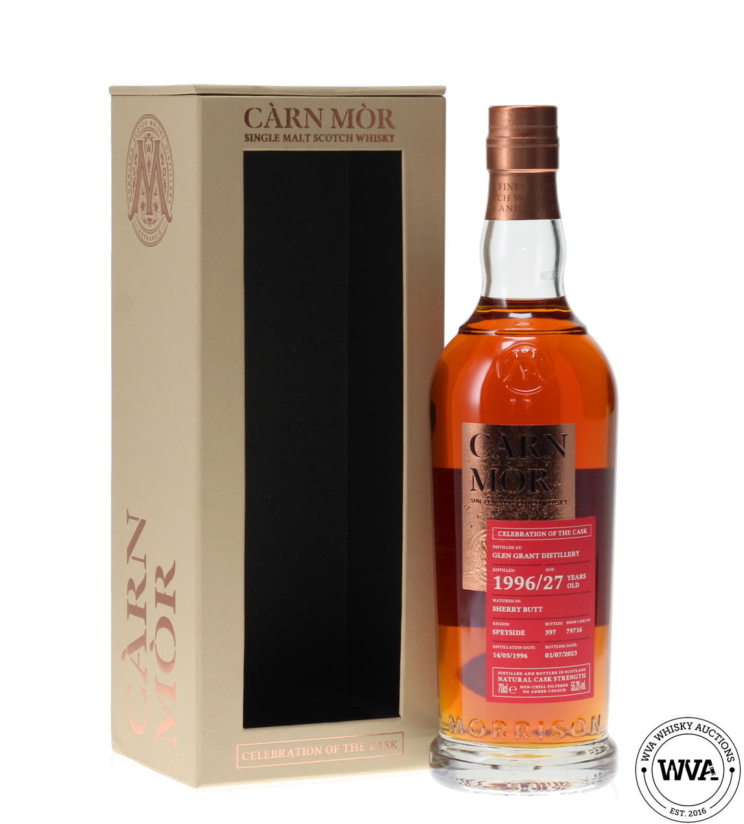 GLEN GRANT 1996 27 YEAR OLD #79716 - CARN MOR CELEBRATION OF THE CASK