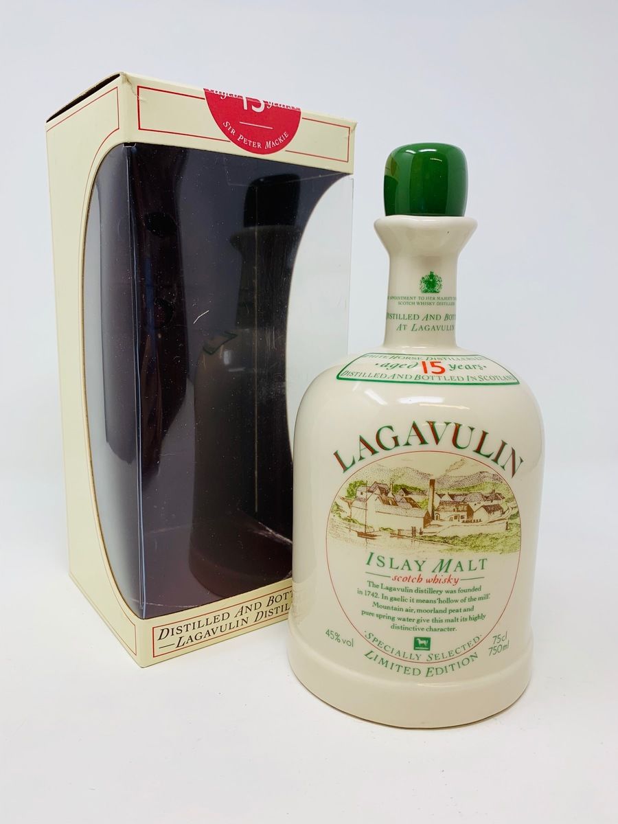 LAGAVULIN 15 YEAR OLD 1980'S WHITE HORSE DISTILLERS DECANTER 