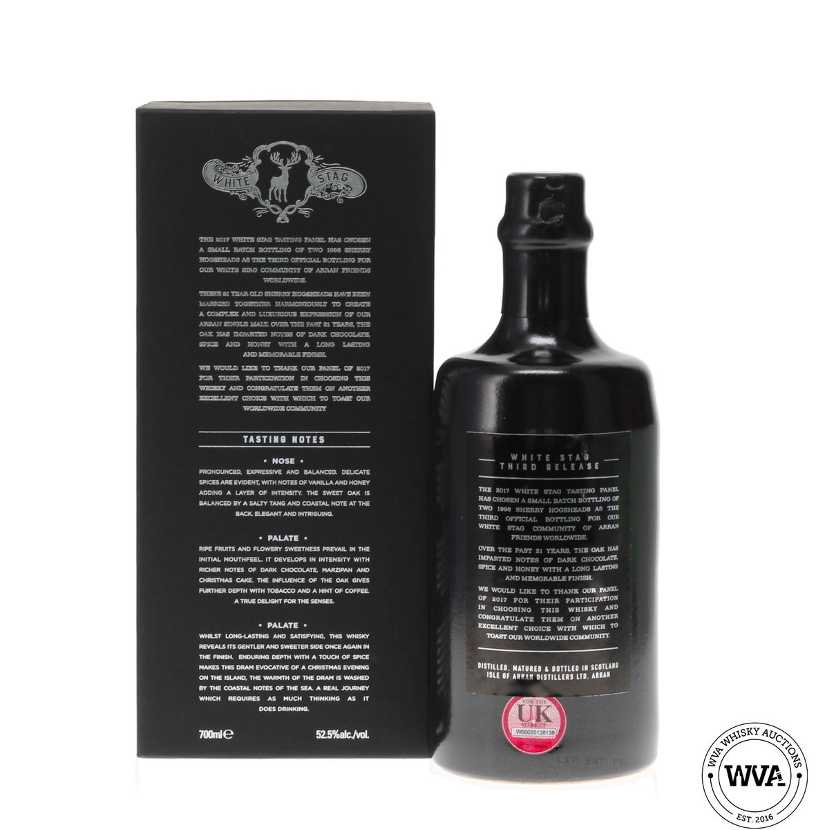 ARRAN 21 YEAR OLD WHITE STAG - 3RD RELEASE