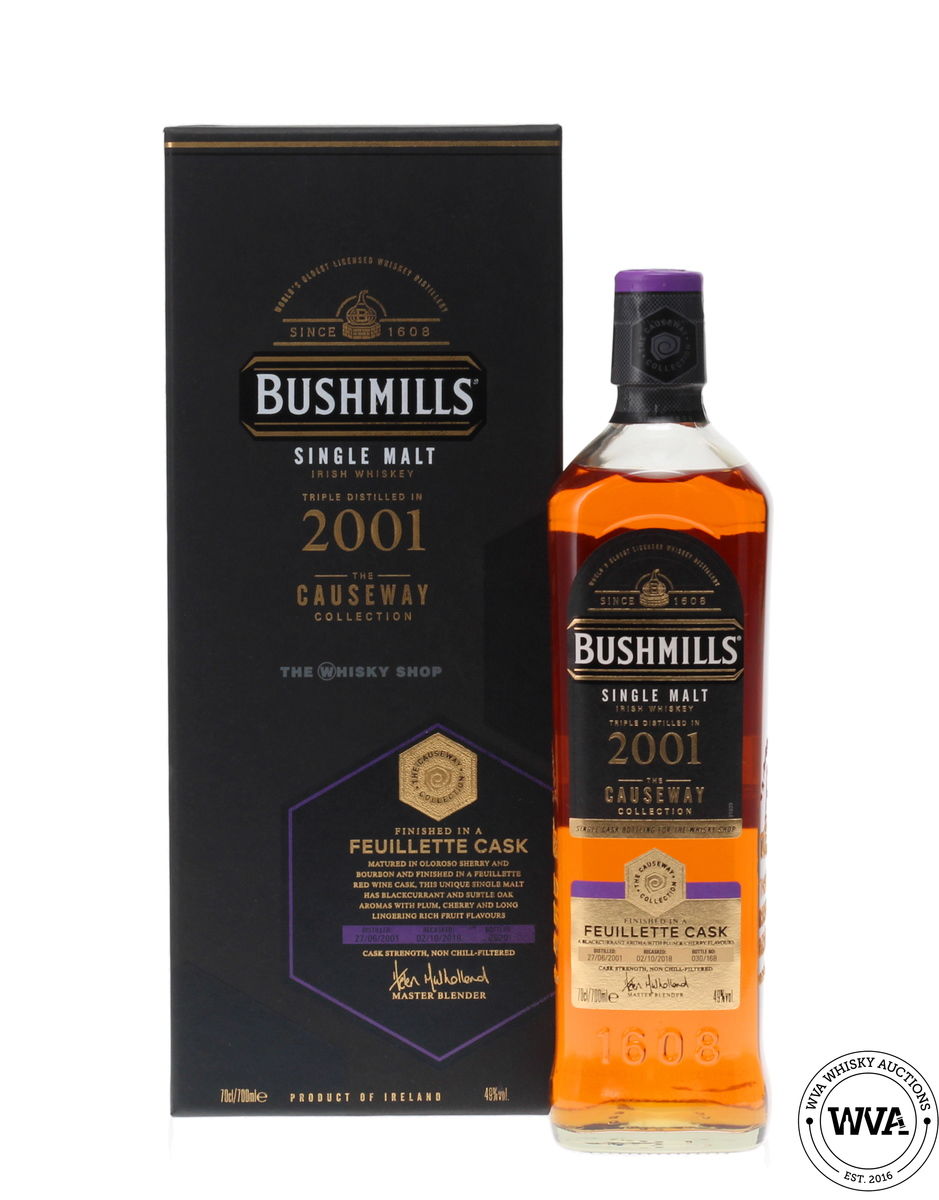 BUSHMILLS 2001 FEUILLETTE CASK - THE CAUSEWAY COLLECTION