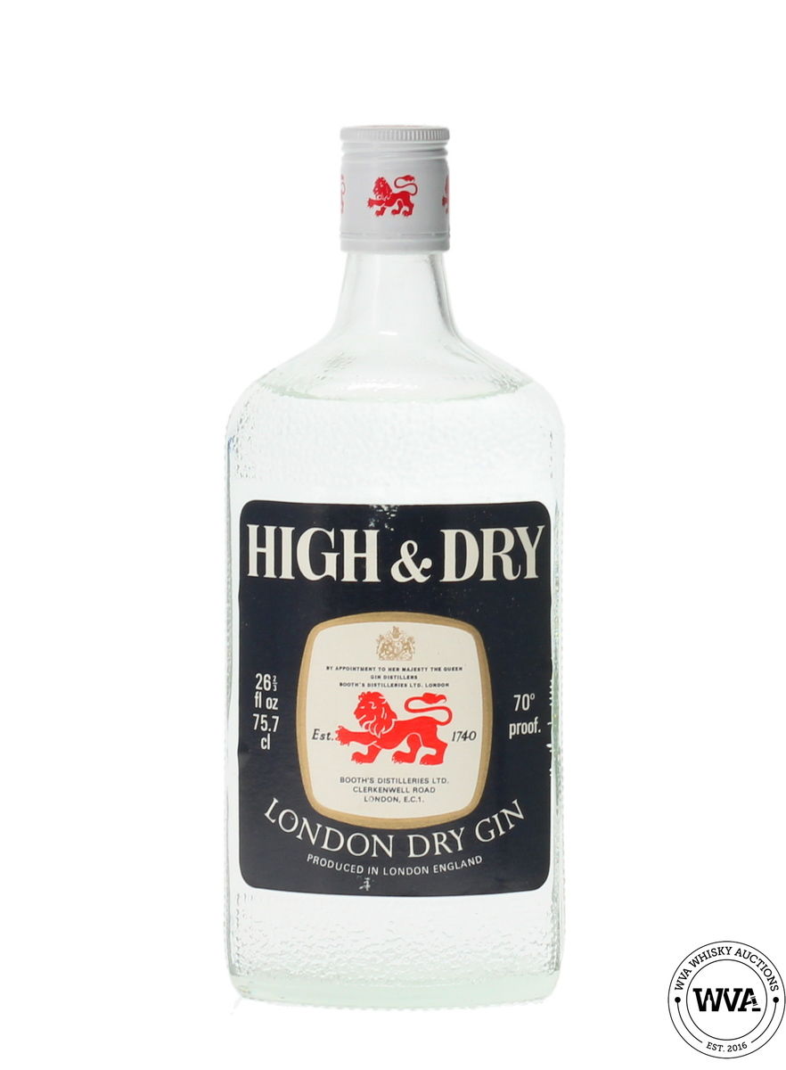 HIGH & DRY LONDON DRY GIN 1970'S 