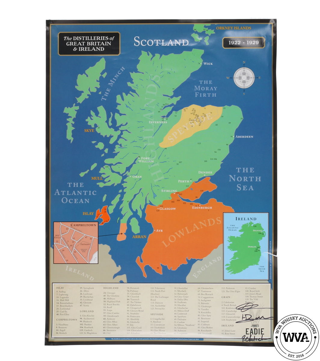 CAOL ILA 15 YEAR OLD & JAMES EADIE DISTILLERIES OF GREAT BRITAIN & IRELAND BOOK
